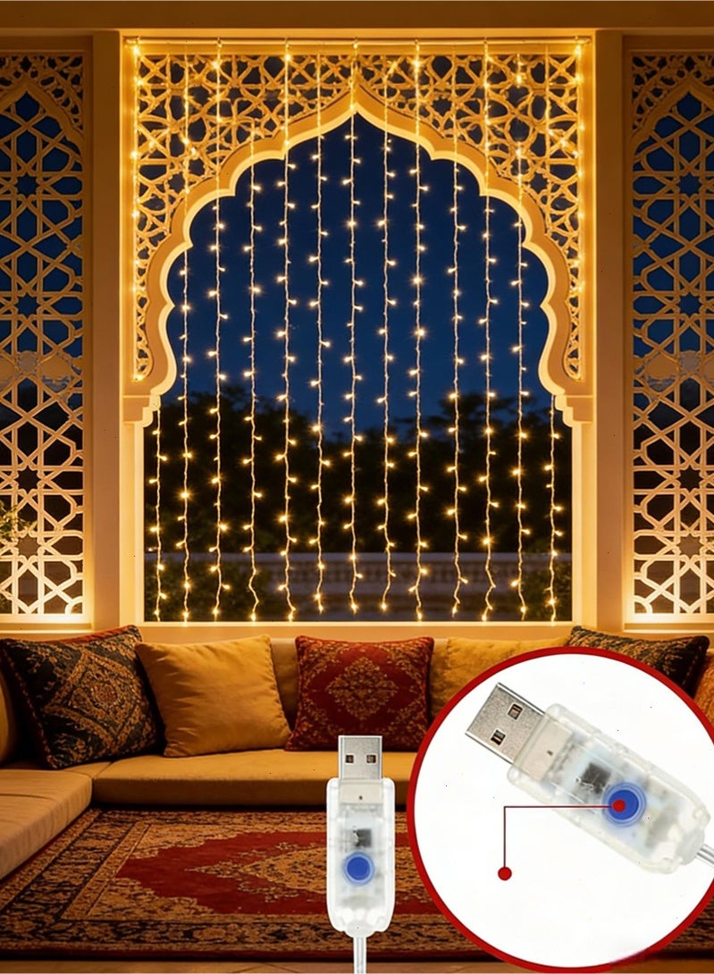 Topyich Ramadan Lights, Ramadan Decorations, Ramadan Curtain String Hanging LED Lights for Home Wall Outdoor Indoor Backdrop Window - Image 1